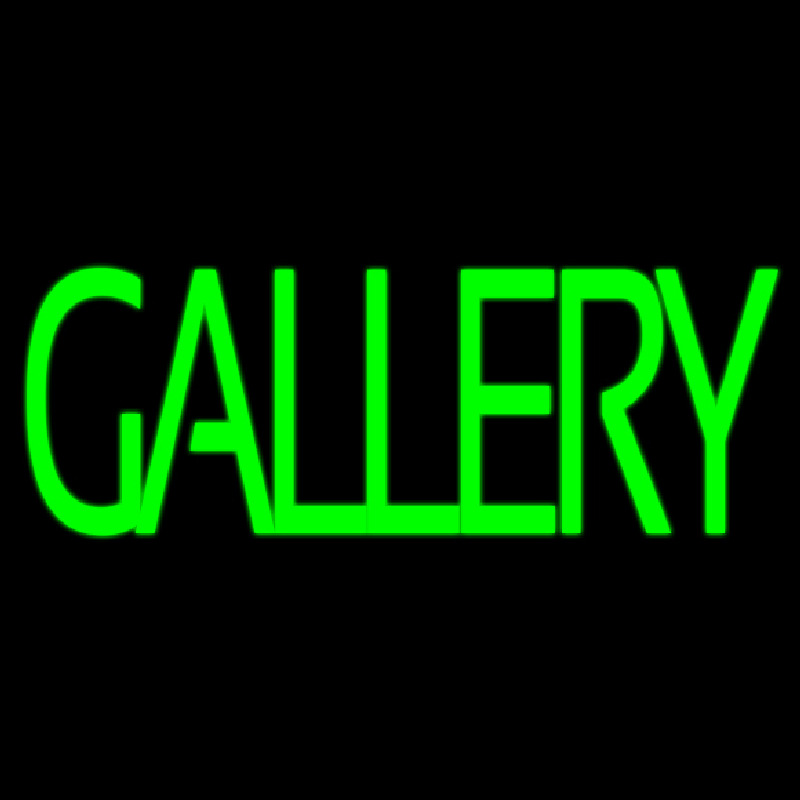 Green Gallery Block Neon Skilt