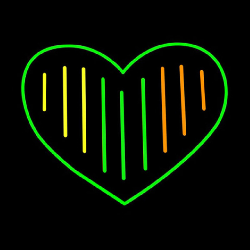 Green Heart Neon Skilt