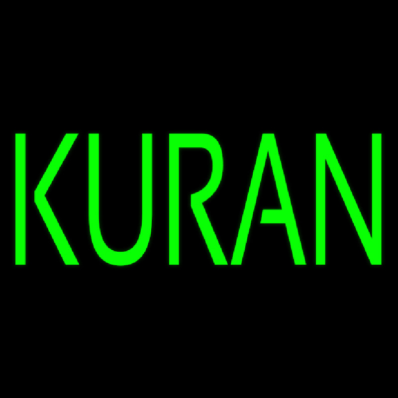 Green Kuran Neon Skilt