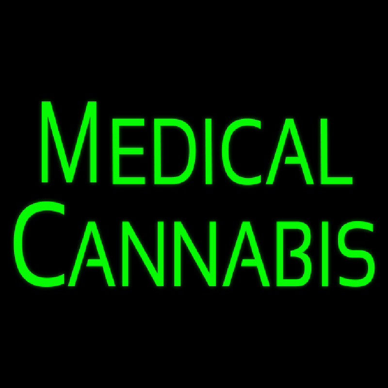 Green Medical Cannabis Neon Skilt