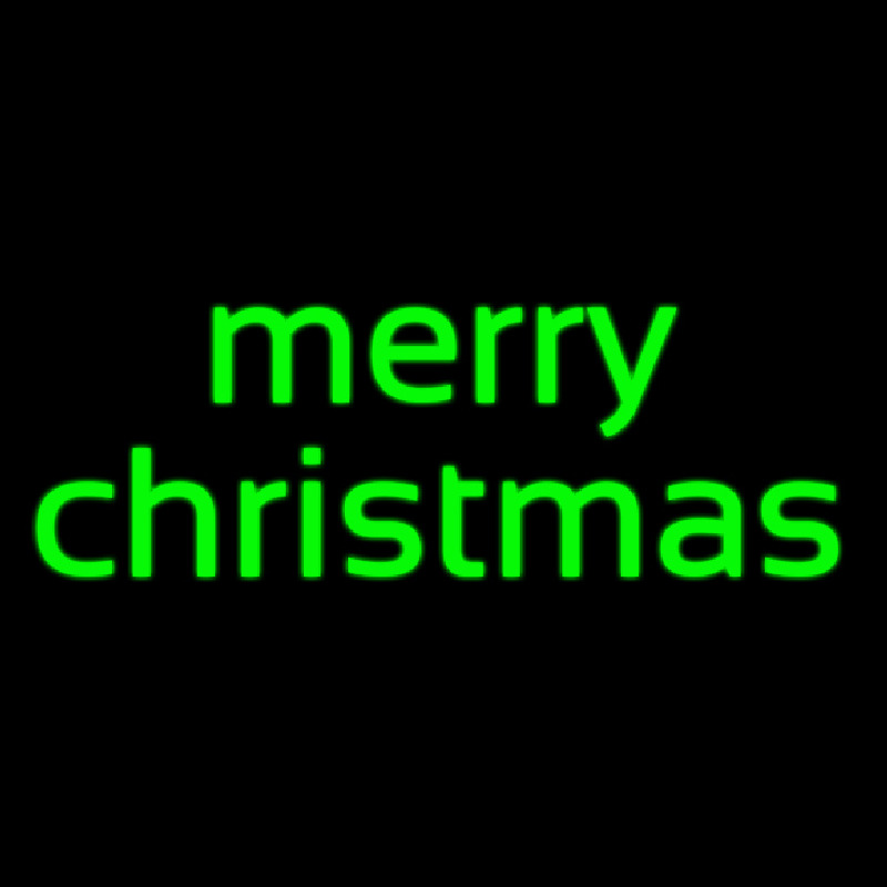 Green Merry Christmas Neon Skilt