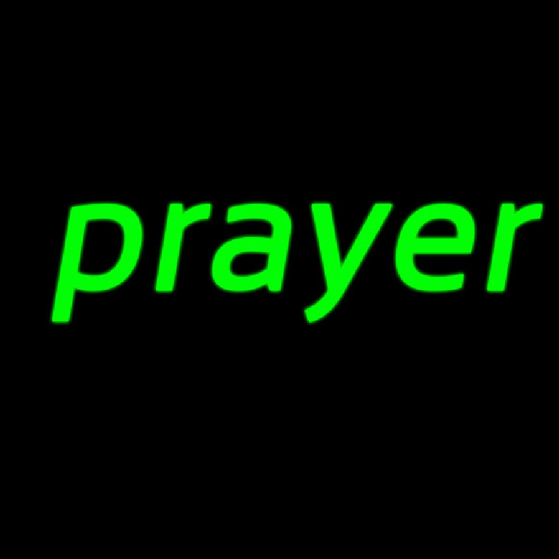 Green Prayer Neon Skilt