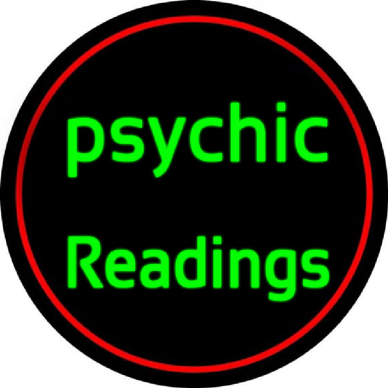 Green Psychic Readings Neon Skilt