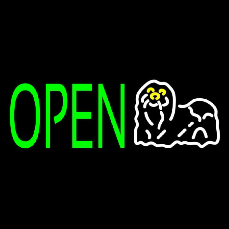 Grooming Open Neon Skilt