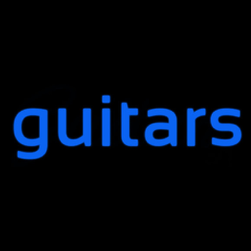 Guitar Cursive 1 Neon Skilt