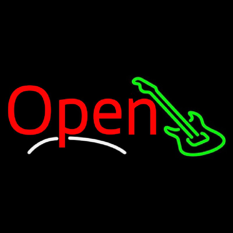 Guitar Open Block 2 Neon Skilt