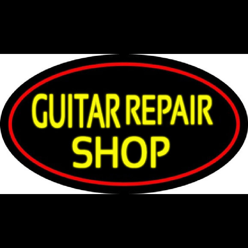 Guitar Repair Shop 2 Neon Skilt