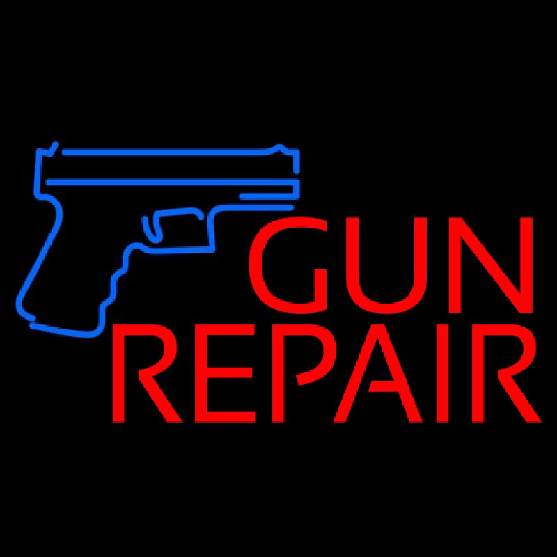 Gun Repair Neon Skilt