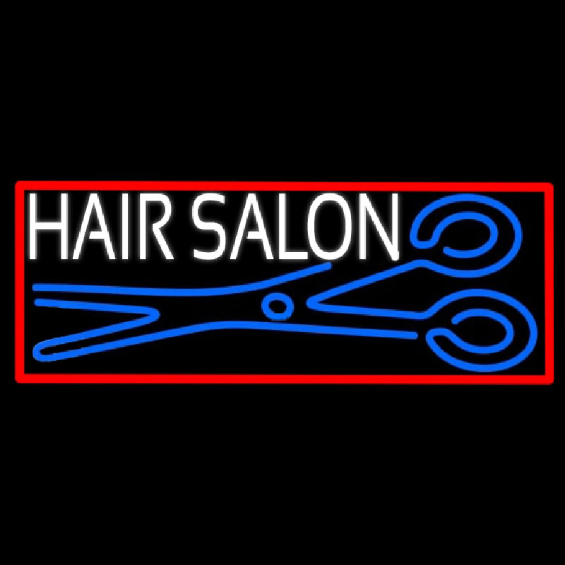 Hair Salon With Scissor Neon Skilt