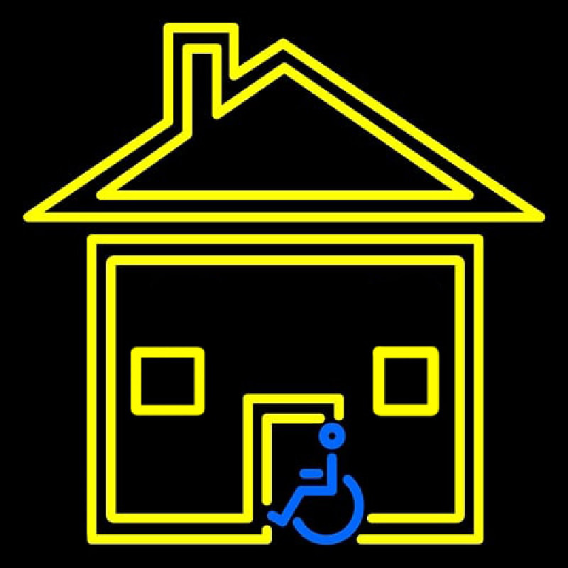 Handicapped Housing Neon Skilt