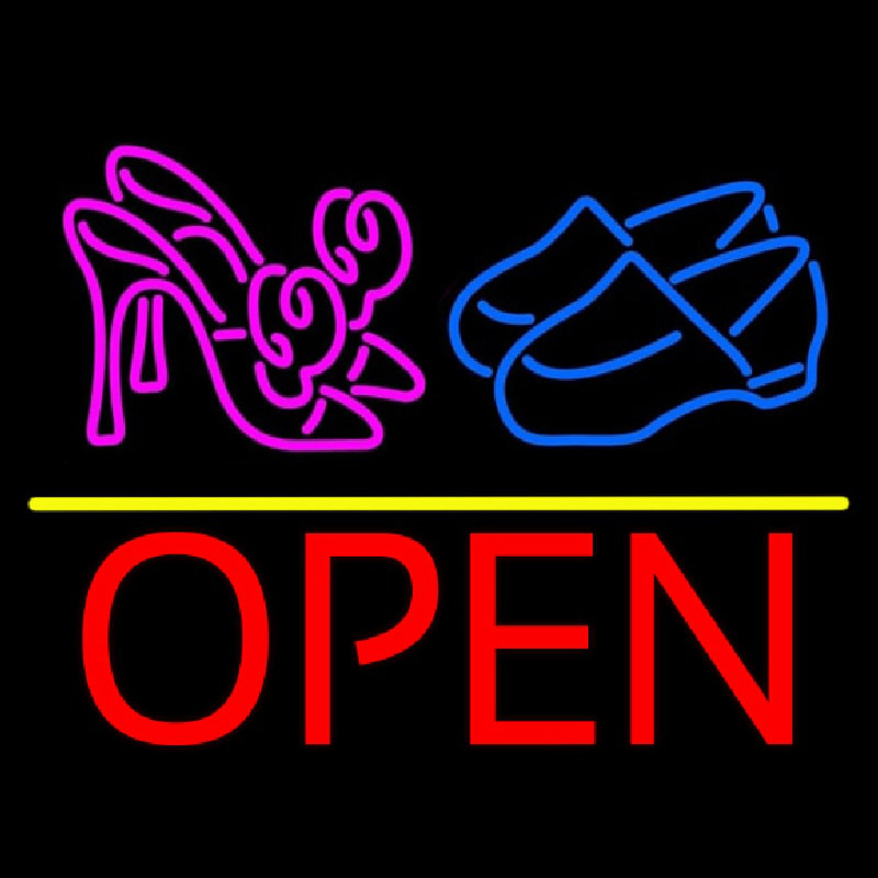 Heels Shoes Open Neon Skilt