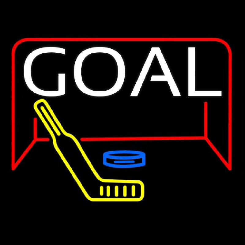 Hockey Goal Neon Skilt