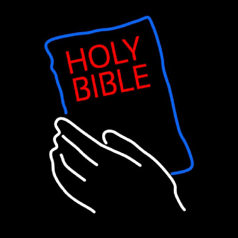 Holy Bible Neon Skilt