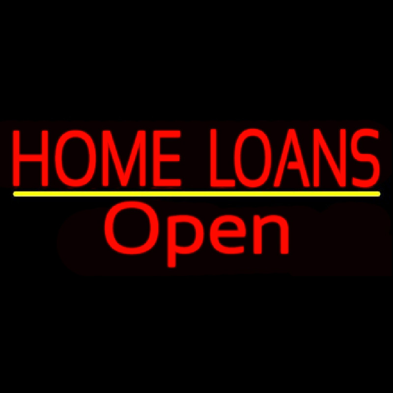 Home Loans Open Neon Skilt