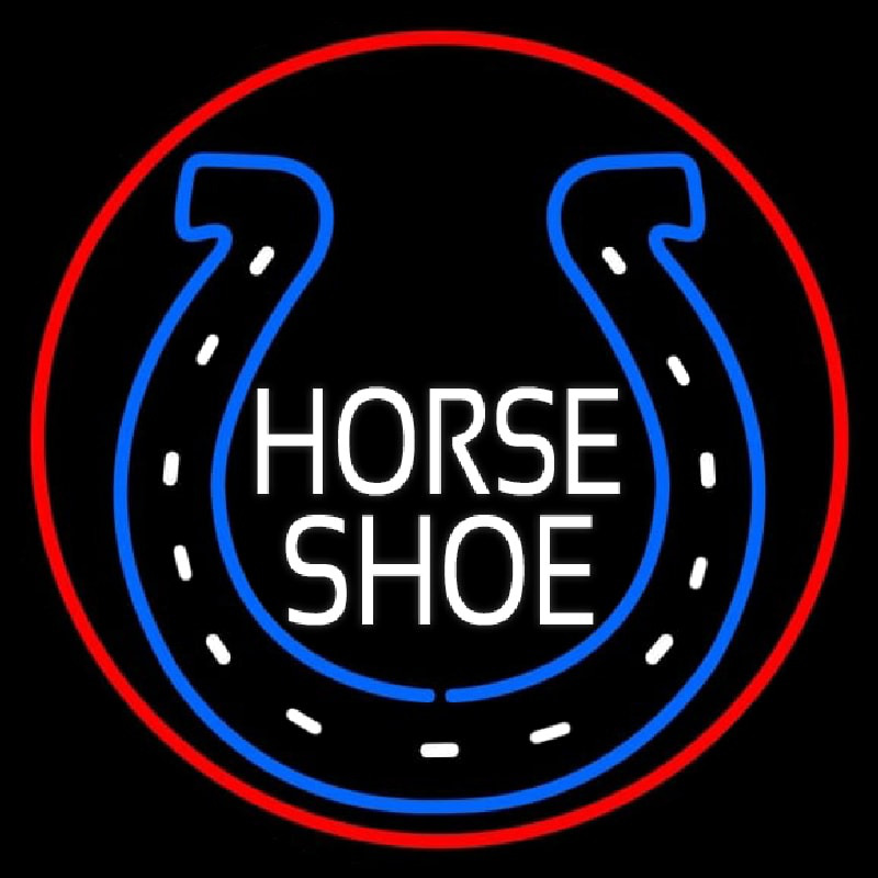 Horse Shoe Logo Neon Skilt