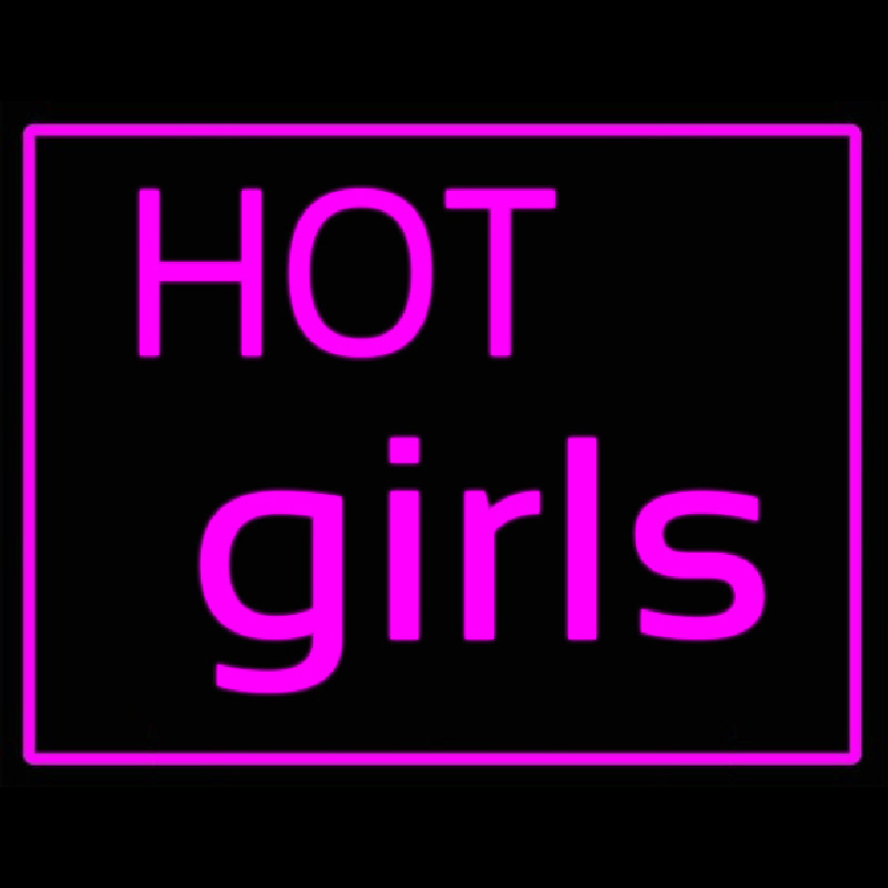 Hot Girls Border Neon Skilt