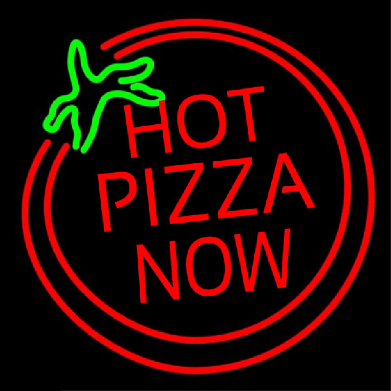 Hot Pizza Now Neon Skilt