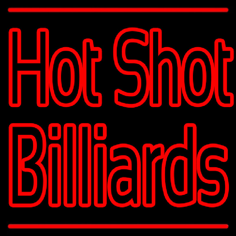 Hot Shot Billiards Neon Skilt