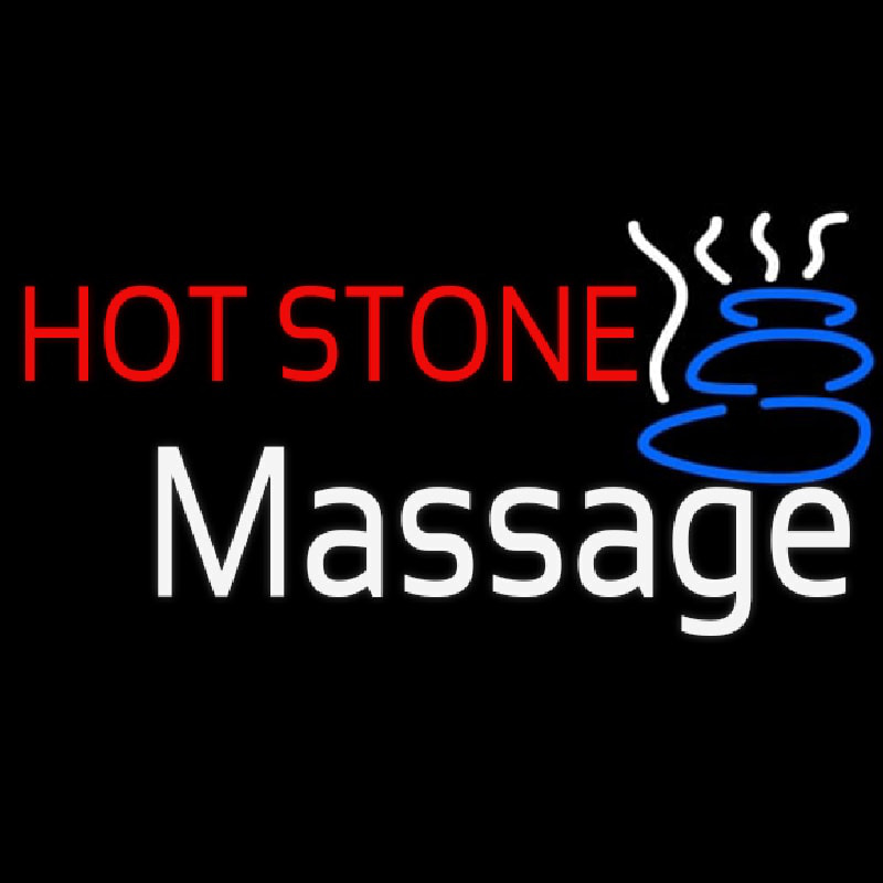 Hot Stone Massage Neon Skilt