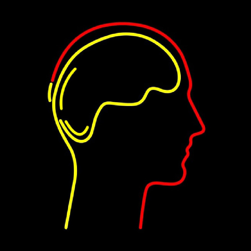 Human Head Neon Skilt