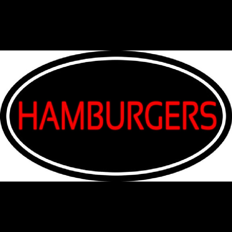 Humburgers Oval Neon Skilt