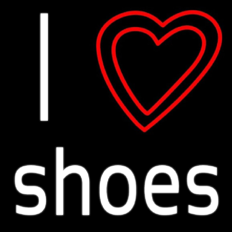 I Love Shoes Neon Skilt