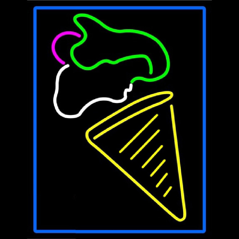 Ice Cream Cone Neon Skilt