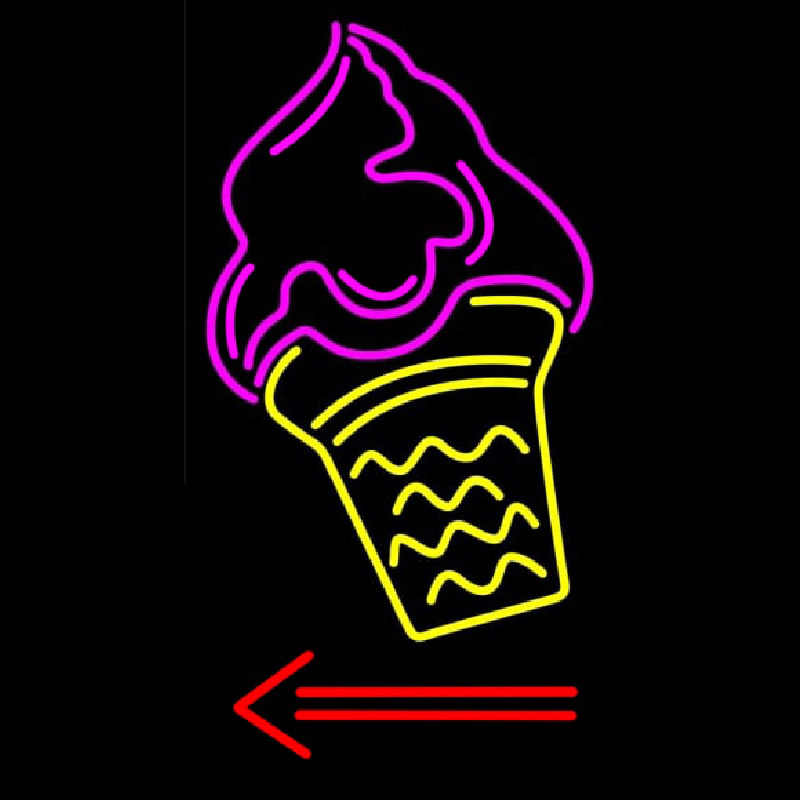 Ice Cream Cone Neon Skilt