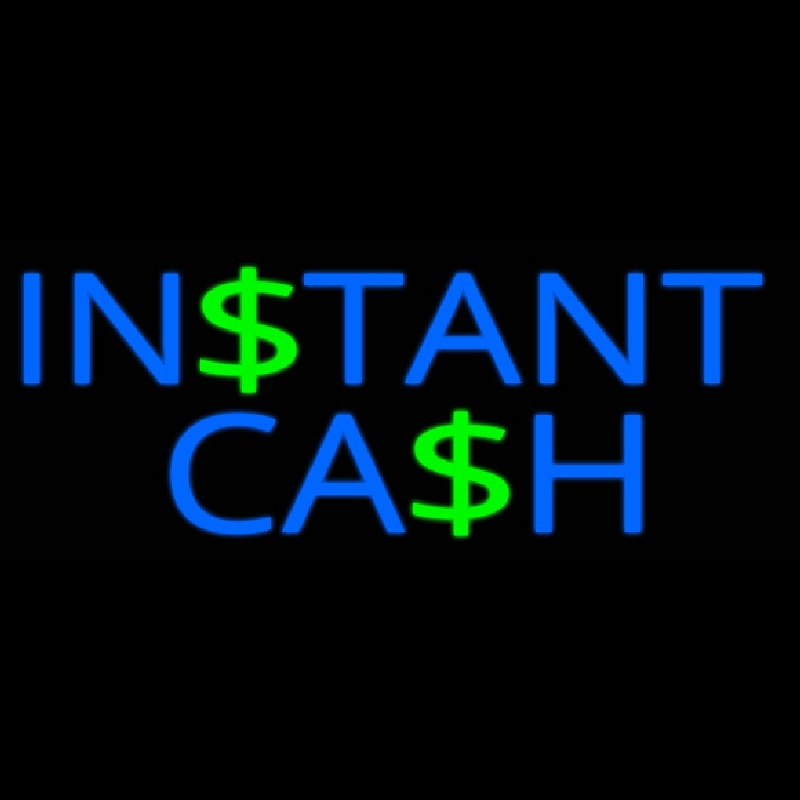 Instant Cash Neon Skilt