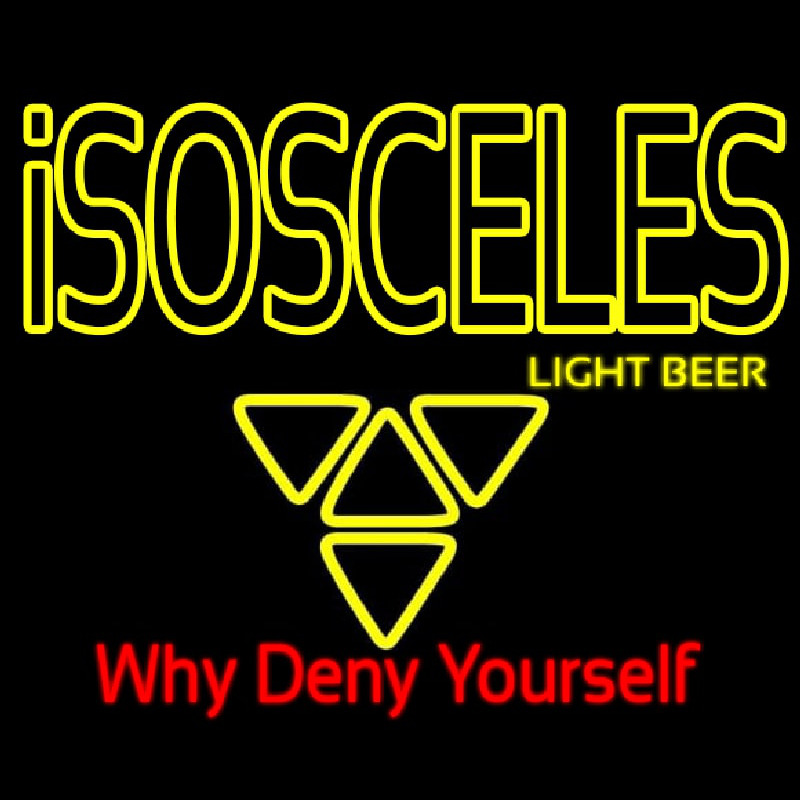 Isosceles Light Beer Sign Neon Skilt