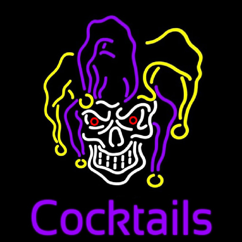 Jester Cocktails Neon Skilt