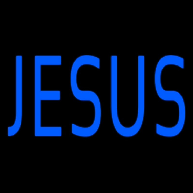 Jesus Blue Neon Skilt