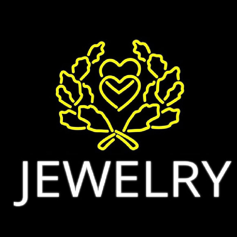 Jewelry Block Logo Neon Skilt