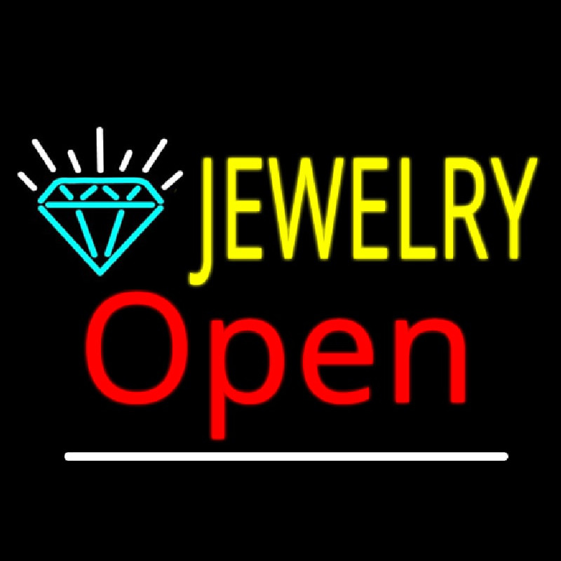 Jewelry Open Logo Neon Skilt