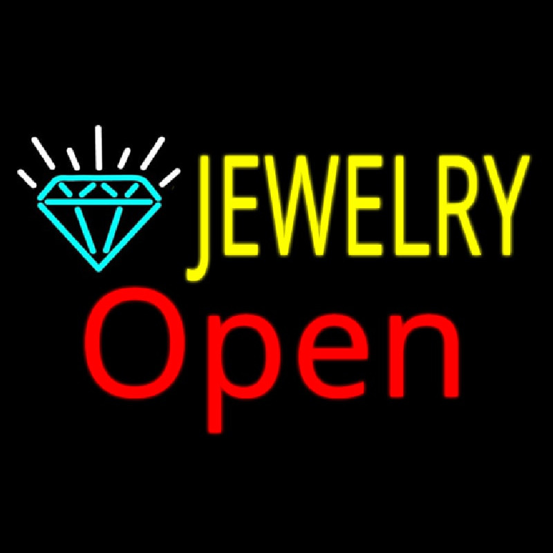 Jewelry Open Neon Skilt