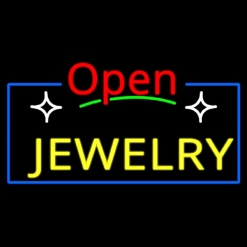 Jewelry Open Red Neon Skilt