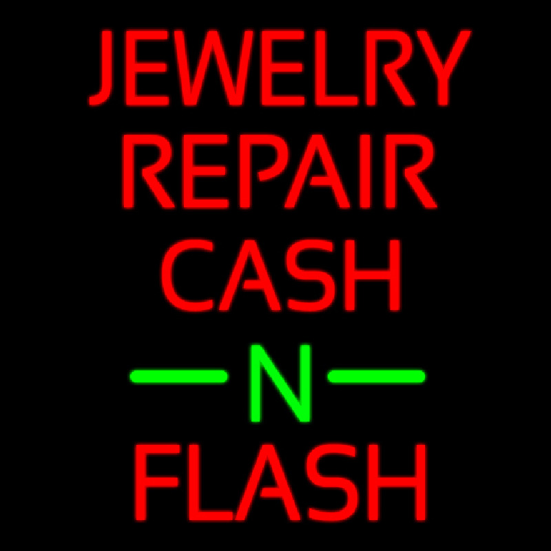 Jewelry Repair Cash N Flash Neon Skilt