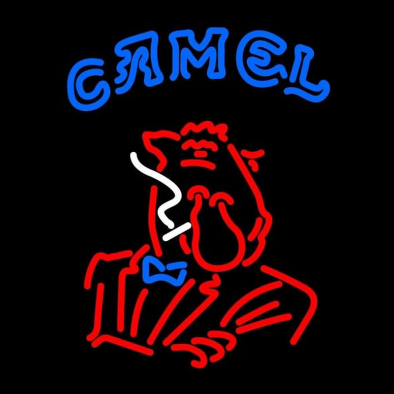 Joe Camel Red Logo Neon Skilt