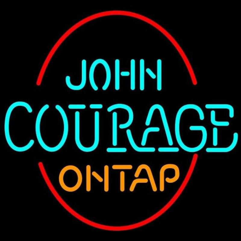 John Courage On Tap Neon Skilt