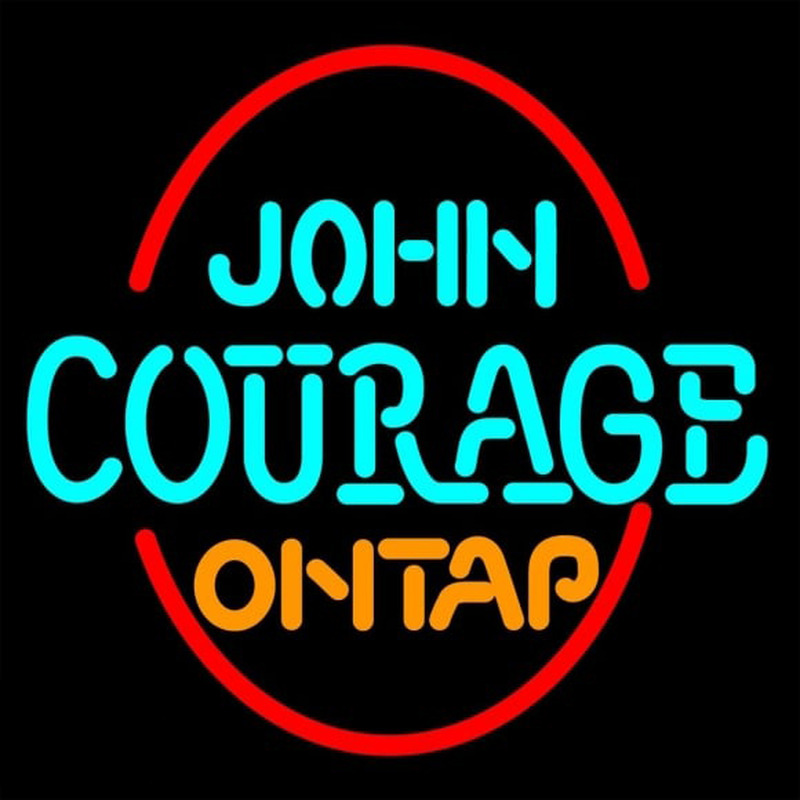 John Courage On Tap Neon Skilt