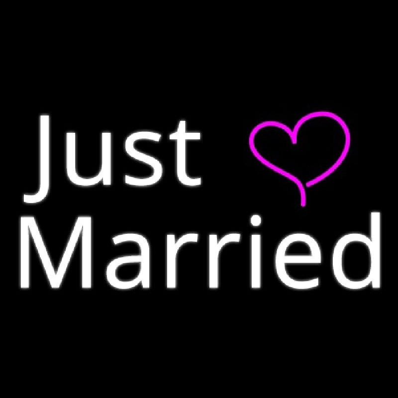 Just Married Neon Skilt