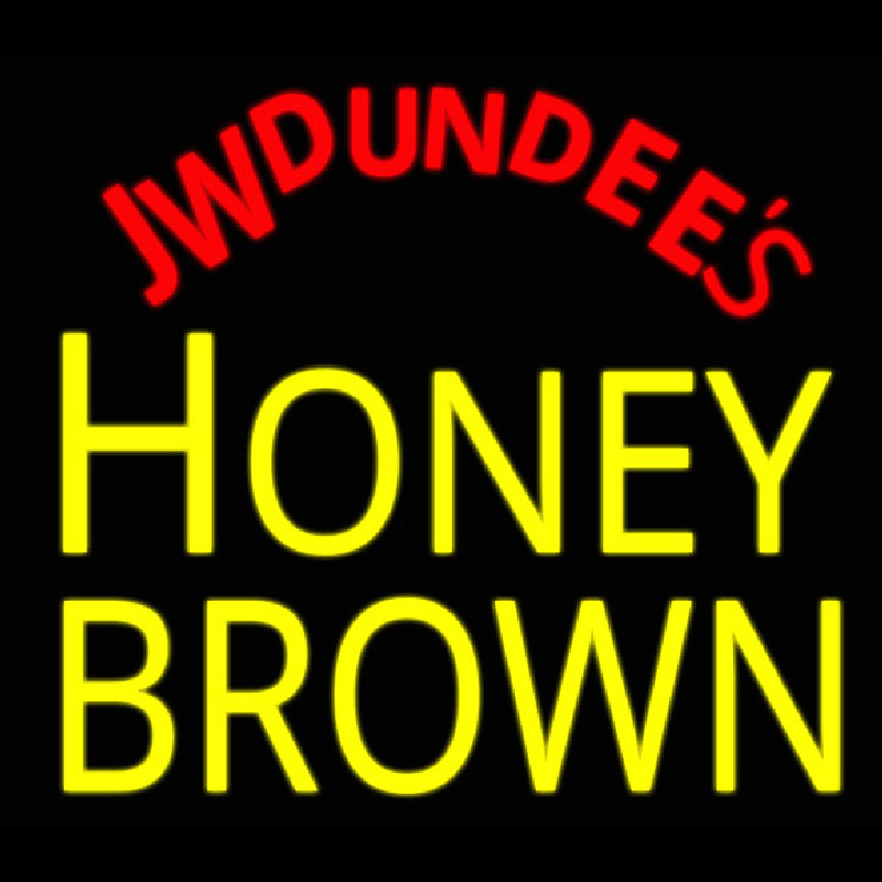 Jw Dundees Honey Brown Neon Skilt