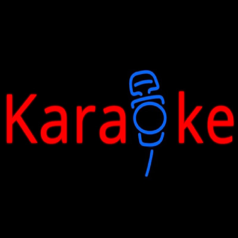 Karaoke Mike Neon Skilt