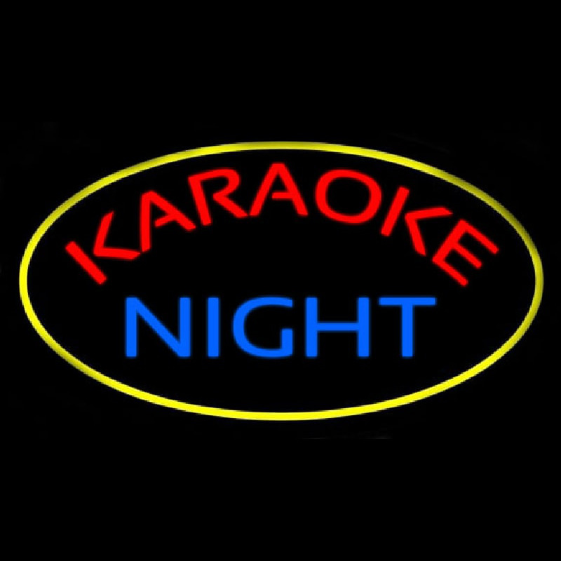 Karaoke Night Colorful 1 Neon Skilt