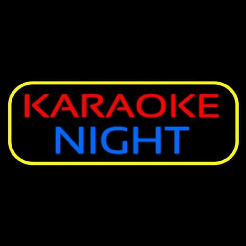 Karaoke Night Colorful Neon Skilt