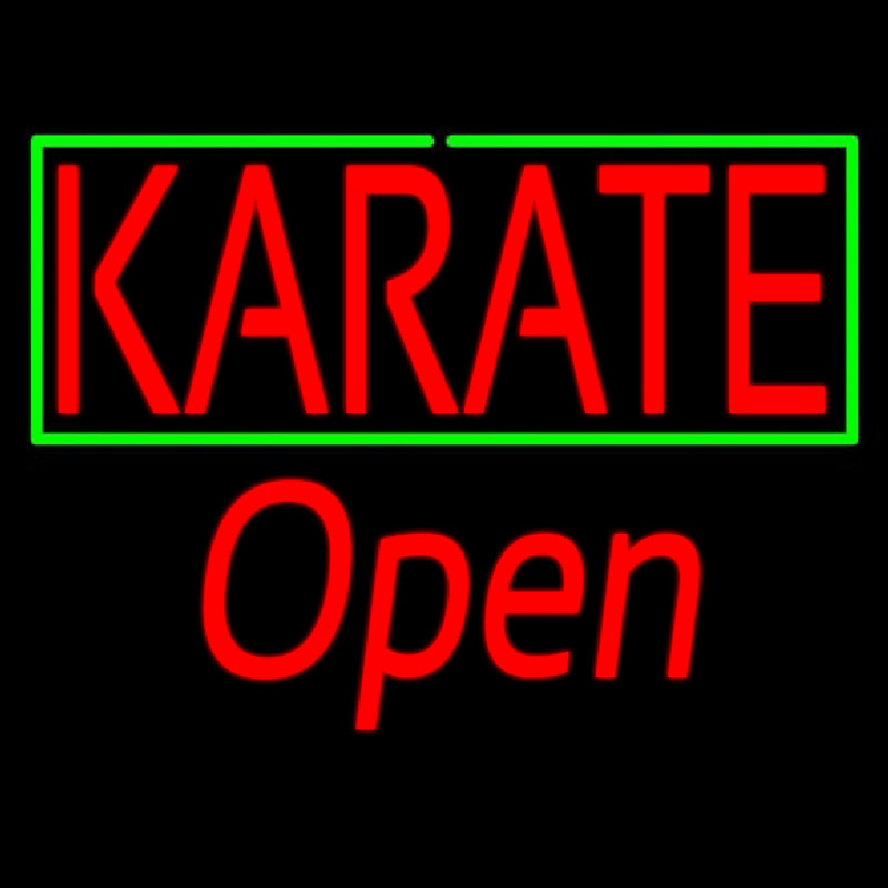 Karate Script1 Open Neon Skilt