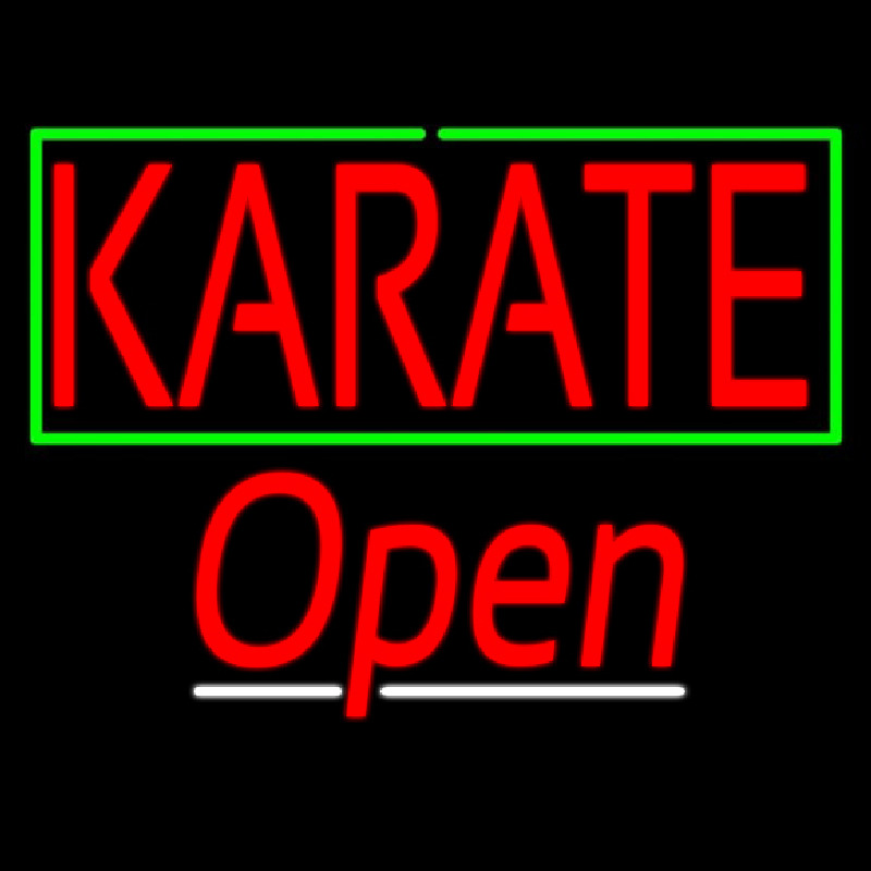 Karate Script2 Open Neon Skilt