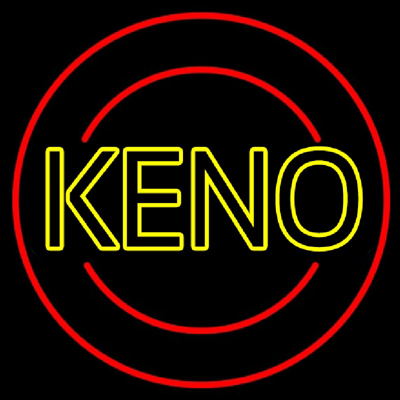 Keno With Ball 2 Neon Skilt