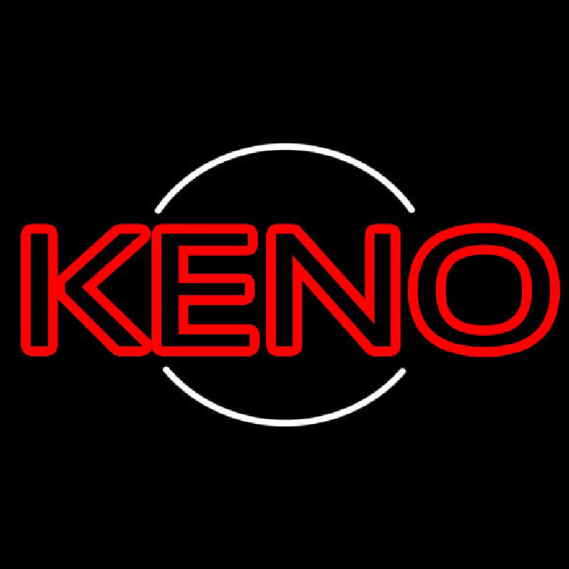 Keno With Ball Neon Skilt