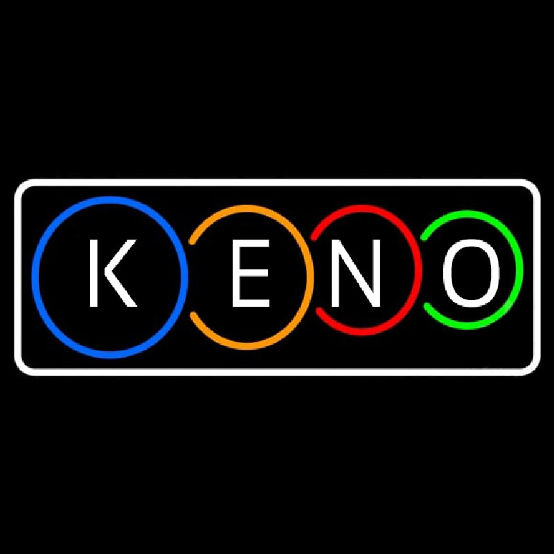 Keno With Border Neon Skilt